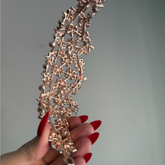 Elegant Pearl and Crystal Hair Accessory rosegold, new - Picture 9 of 12
